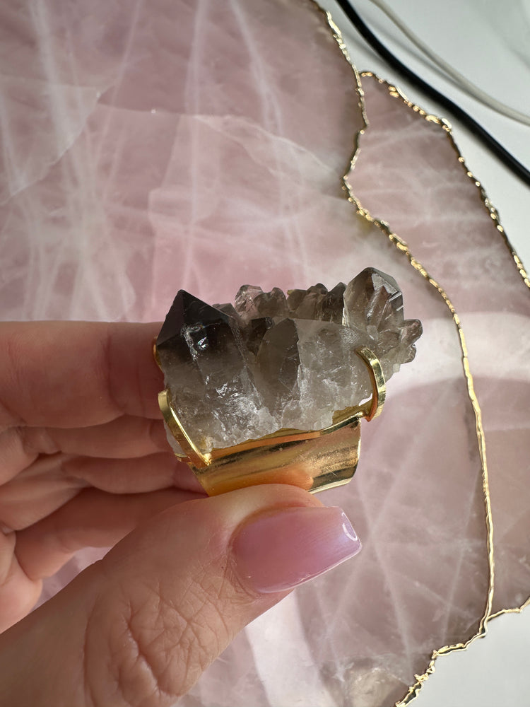 
                  
                    Smokey Quartz cuff ring
                  
                
