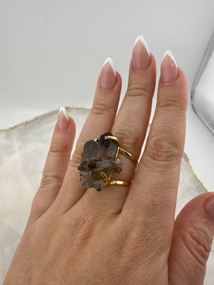 
                  
                    Smokey Quartz Arc ring - Gold 
                  
                