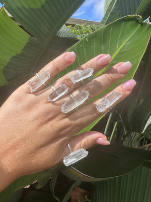 
                  
                    Lemurian Quartz Single Band rings - Silver
                  
                