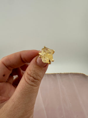 
                  
                    Citrine Single Band Ring - Gold
                  
                