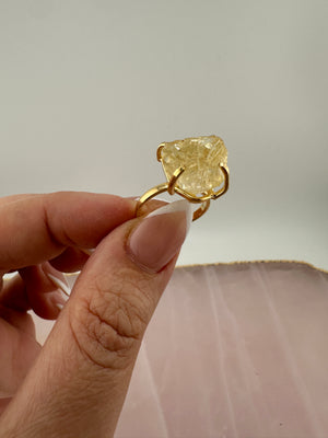 
                  
                    Citrine Single Band Ring - Gold
                  
                