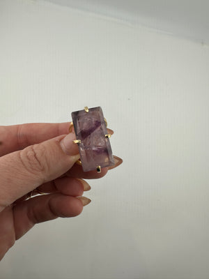 
                  
                    Amethyst Rectangle Arc Ring - Gold
                  
                