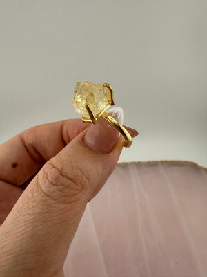 
                  
                    Citrine Single Band Ring - Gold
                  
                