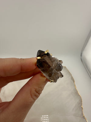 
                  
                    Smokey Quartz Arc ring - Gold 
                  
                