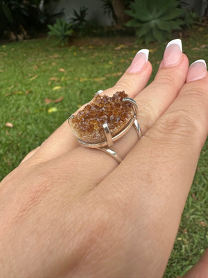 
                  
                    Raw Citrine Arc ring - silver
                  
                