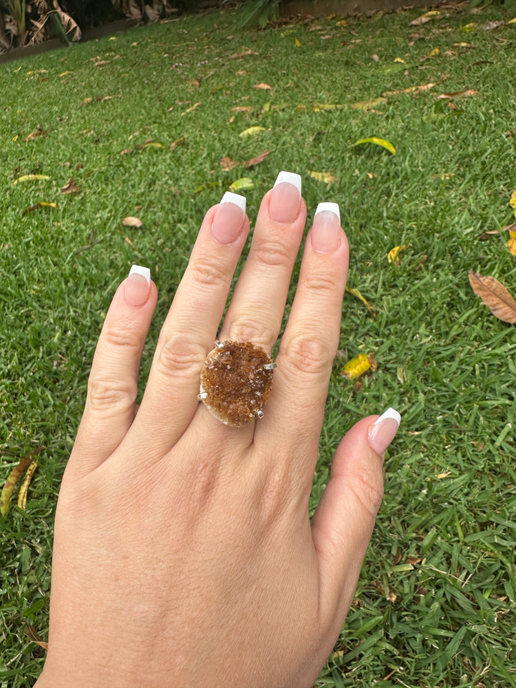 
                  
                    Raw Citrine Arc ring - silver
                  
                