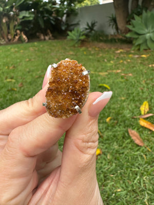 
                  
                    Raw Citrine Arc ring - silver
                  
                