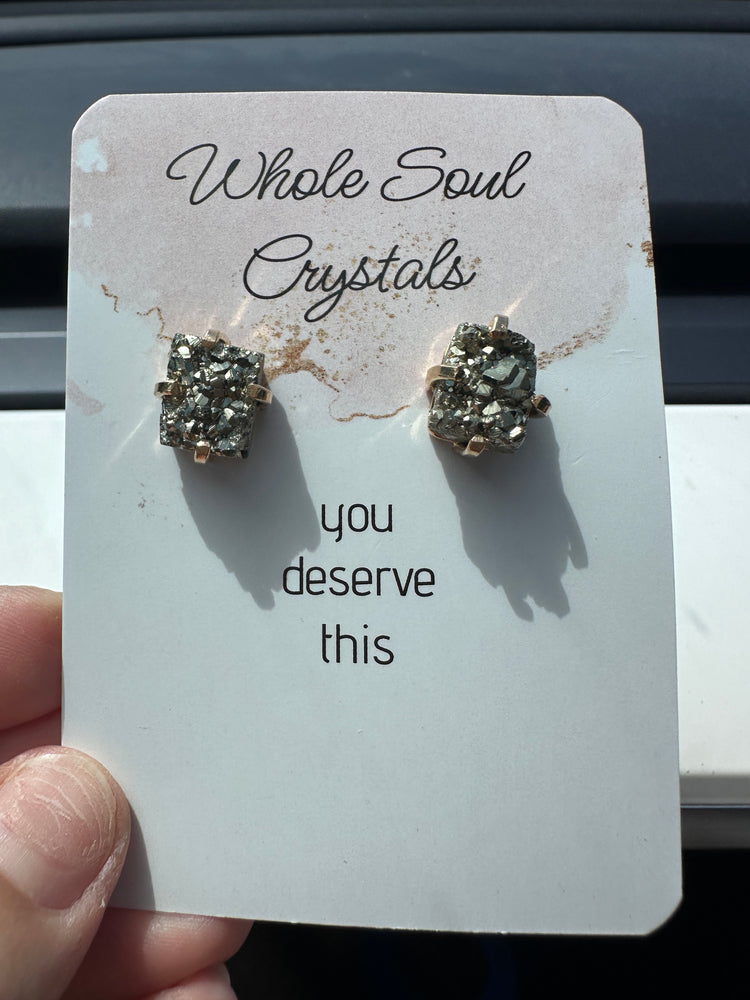 
                  
                    Pyrite studs Square shape
                  
                